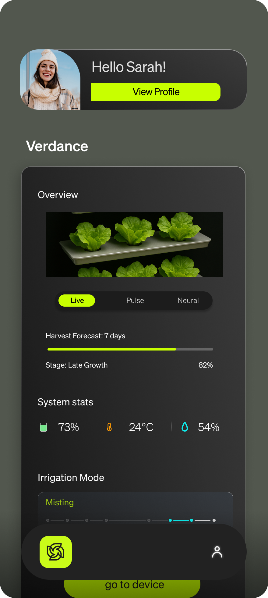 Burgeon app dashboard